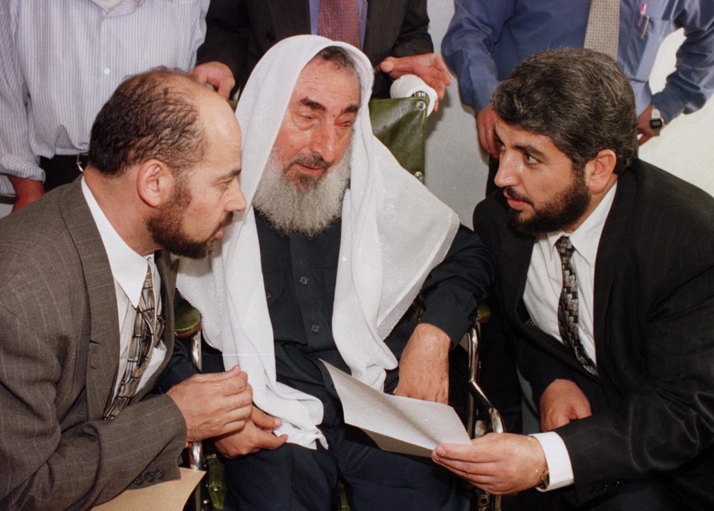 Ahmed Yassin e Khalid Meshaal in Giordania nel 1997