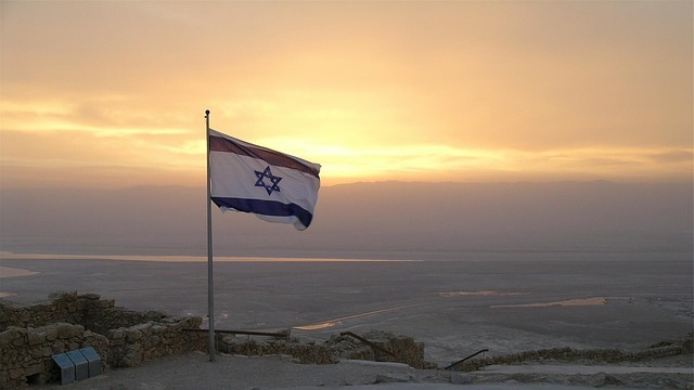 Bandiera Israele Tramonto