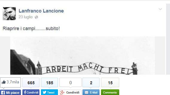 Lancione post antisemita