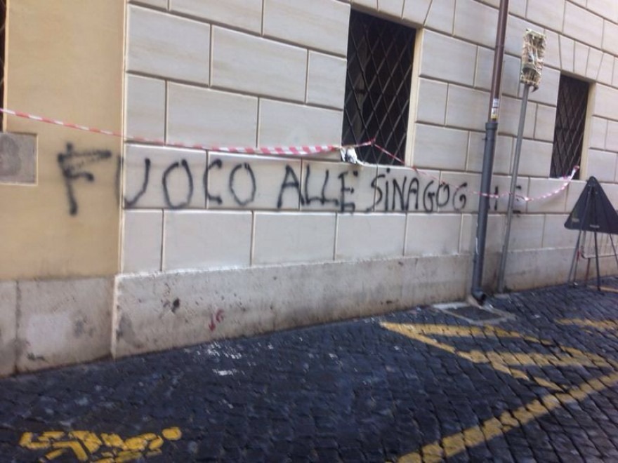 scritte antisemite roma 2