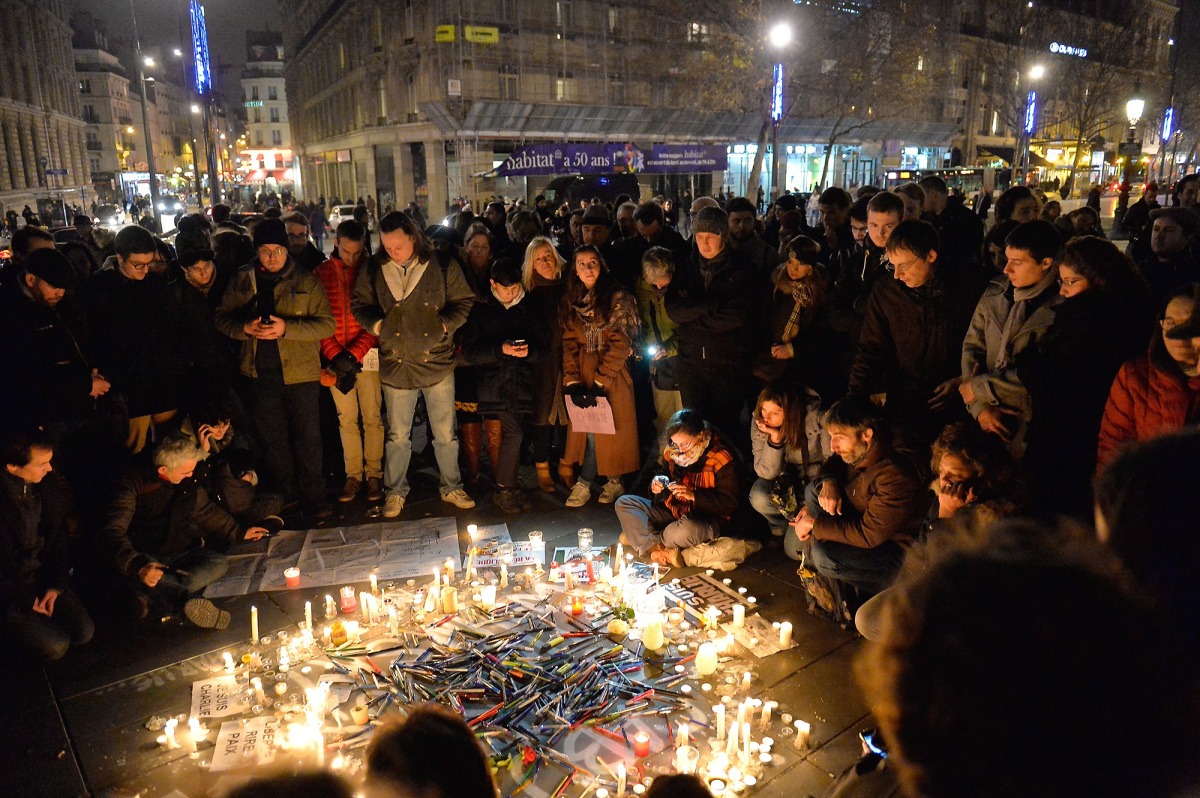 Place de la Republique Charlie Hebdo attentato parigi 