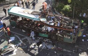 Attentato suicida su un bus di Gerusalemme nel Gennaio 2004