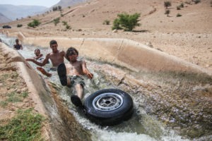 Canale di irrigazione a Gerico (West Bank)