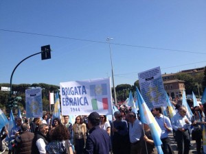 Rappresentanza della Brigata Ebraica al corteo del 25 aprile 2014