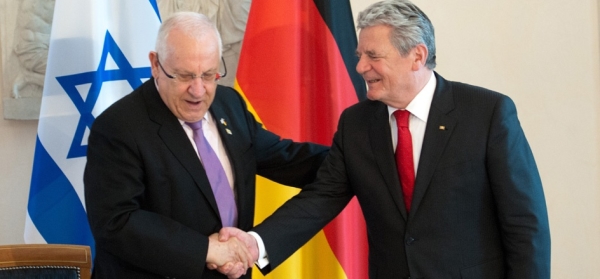Il Presidente israeliano Reuven Rivlin e il Presidente tedesco Joachim Gauck