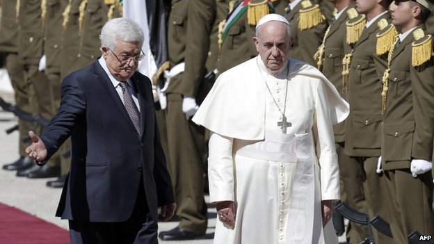 papa francesco e abbas