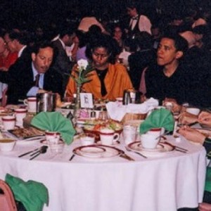 Rashid Khalidi con Michelle e Barak Obama (2003)