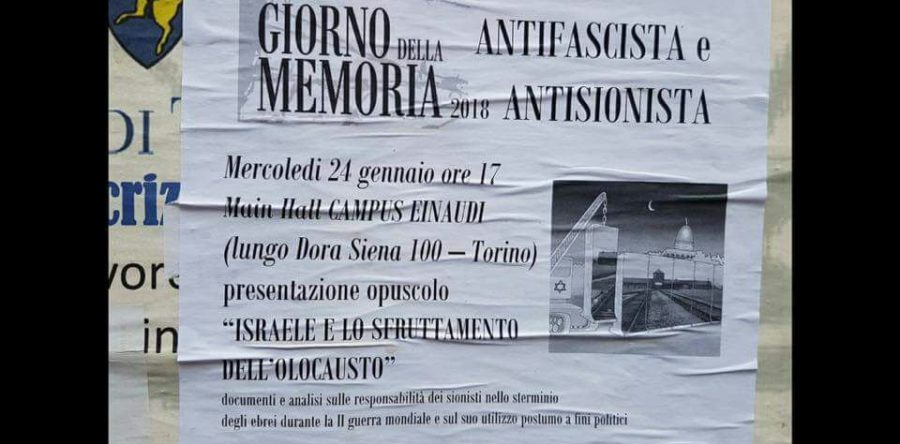 Università di Torino ancora una volta teatro per beceri convegni contro Israele
