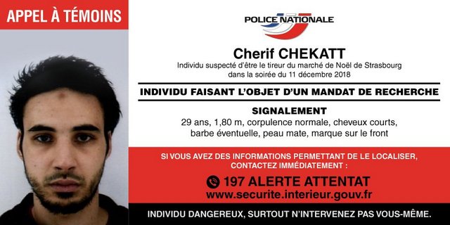 Attentato Strasburgo, chi è il terrorista Cherif Chekatt