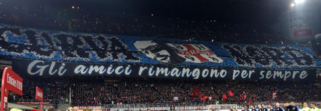 striscione neonazista derby Milano