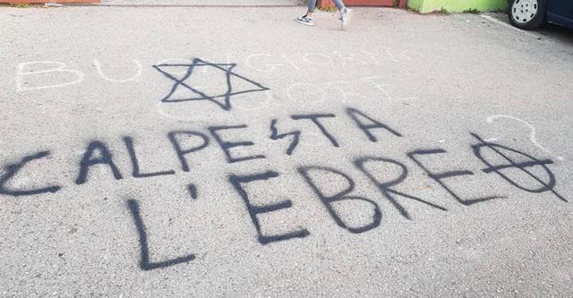 scritte antisemite Pomezia