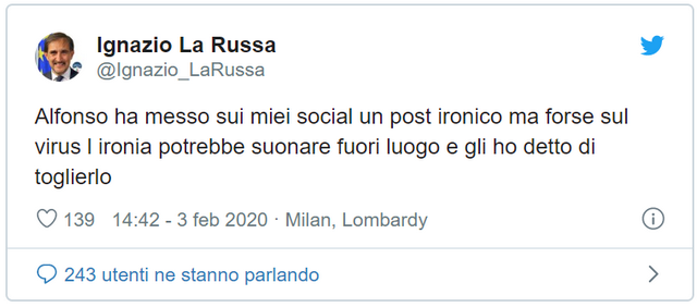 La Russa saluto romano