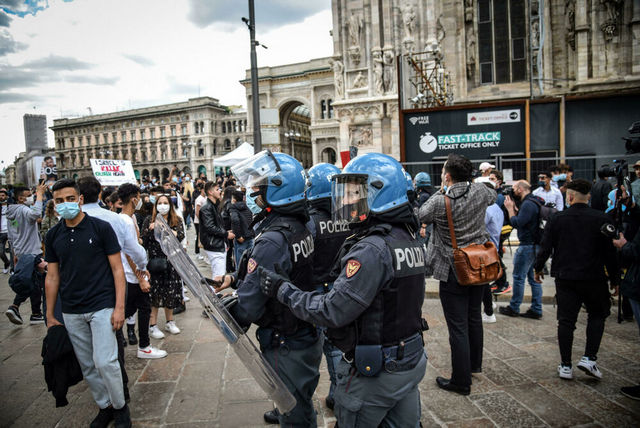 manifestazione palestinese milano