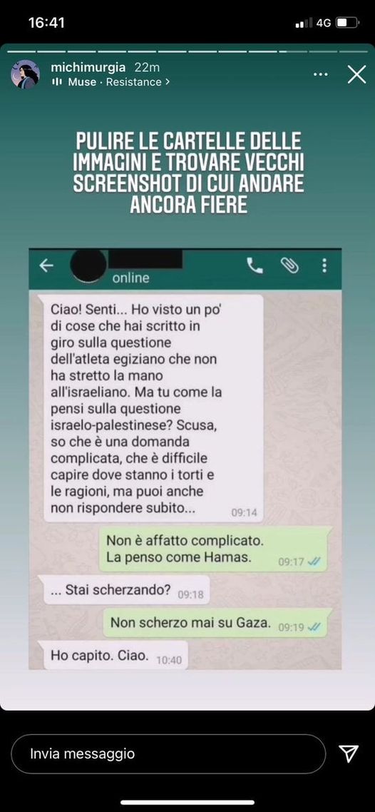 Il delirio di Michela Murgia: “La penso come Hamas”